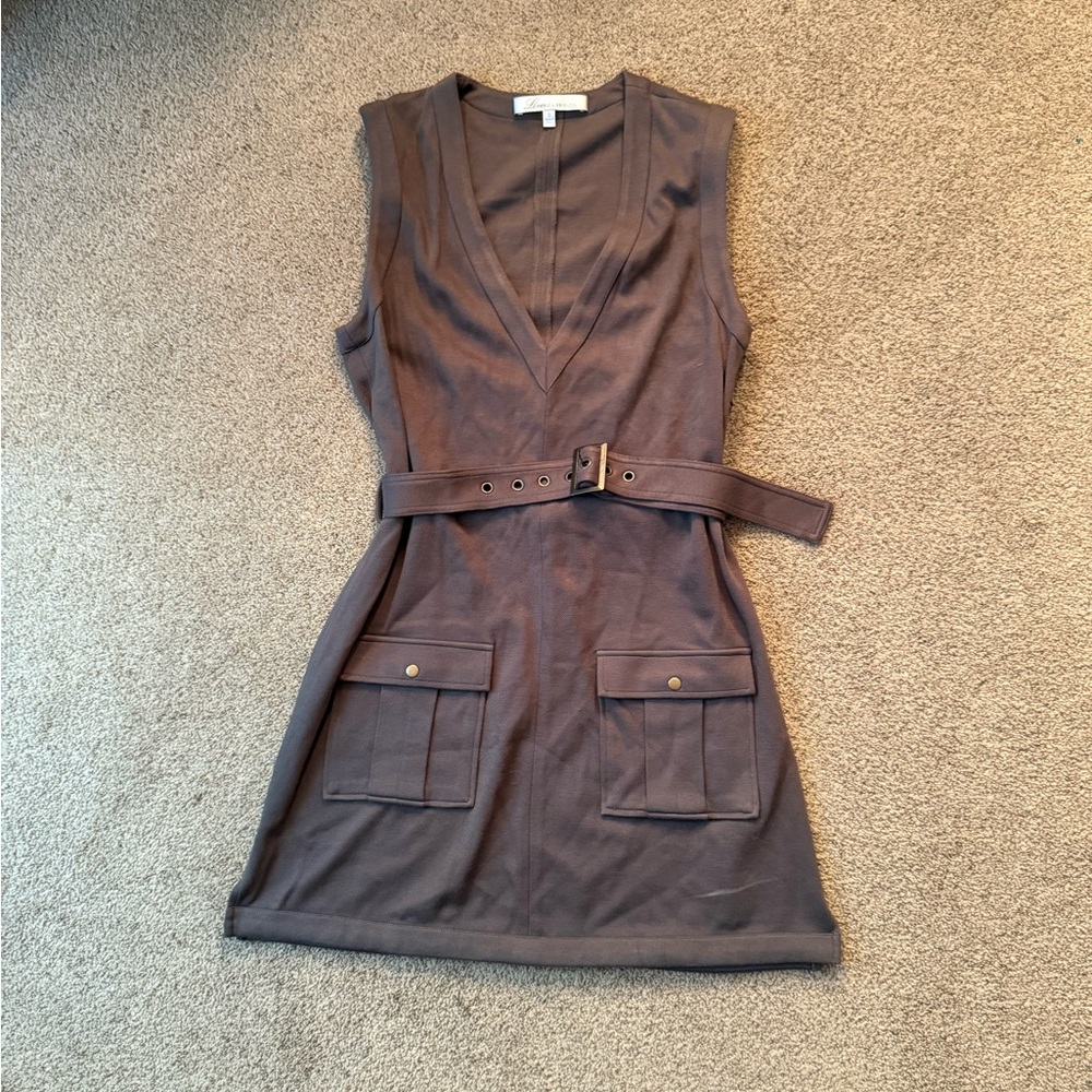 Lovers + Friends army green Mini Dress with Belt size S